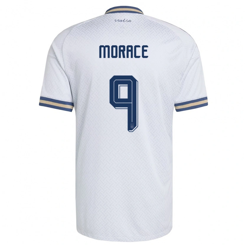 Danxen Women Italy Carolina Morace #9 Off-White Navy Gold Away Jersey 26-28 T-Shirt