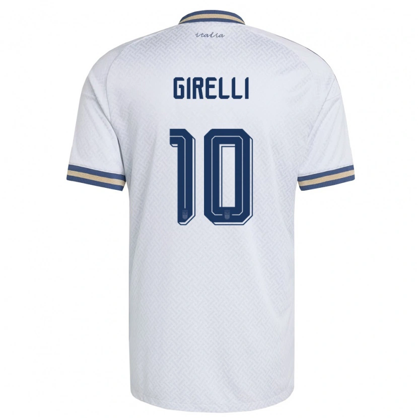 Danxen Women Italy Cristiana Girelli #10 Off-White Navy Gold Away Jersey 26-28 T-Shirt