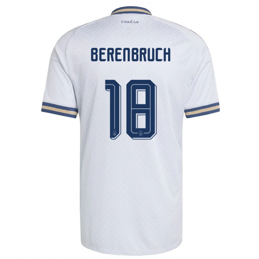 Danxen Women Italy Thomas Berenbruch #18 Off-White Navy Gold Away Jersey 26-28 T-Shirt