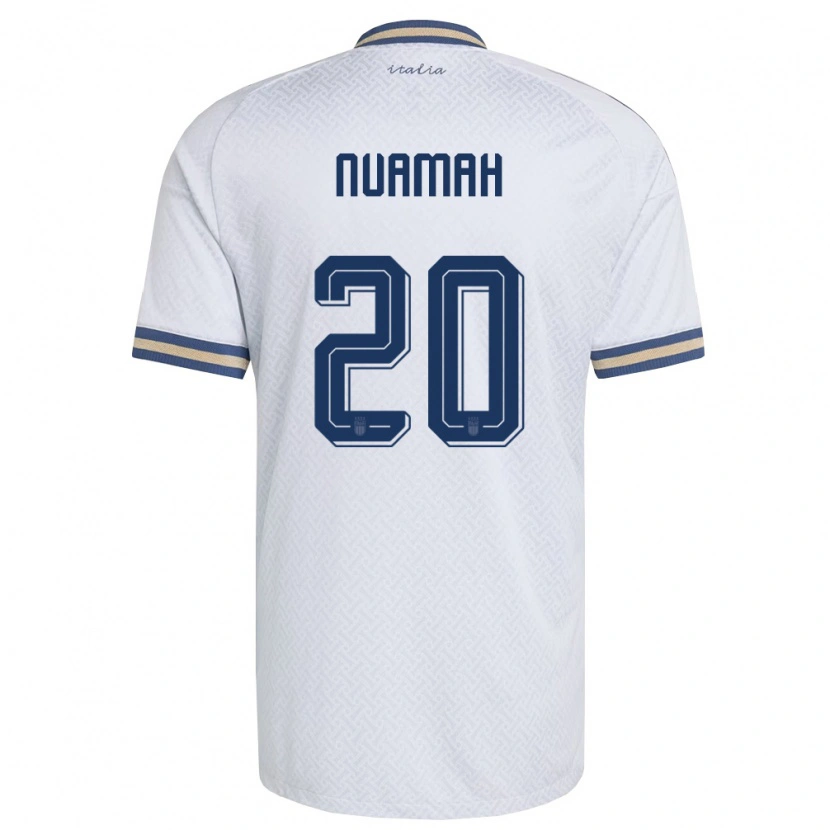 Danxen Women Italy Patrick Nuamah #20 Off-White Navy Gold Away Jersey 26-28 T-Shirt
