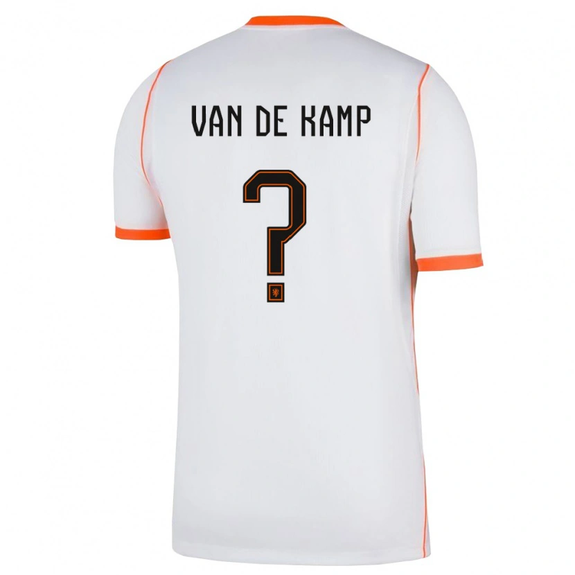 Danxen Women Netherlands Jochem Ritmeester Van De Kamp #0 White Orange Away Jersey 26-28 T-Shirt
