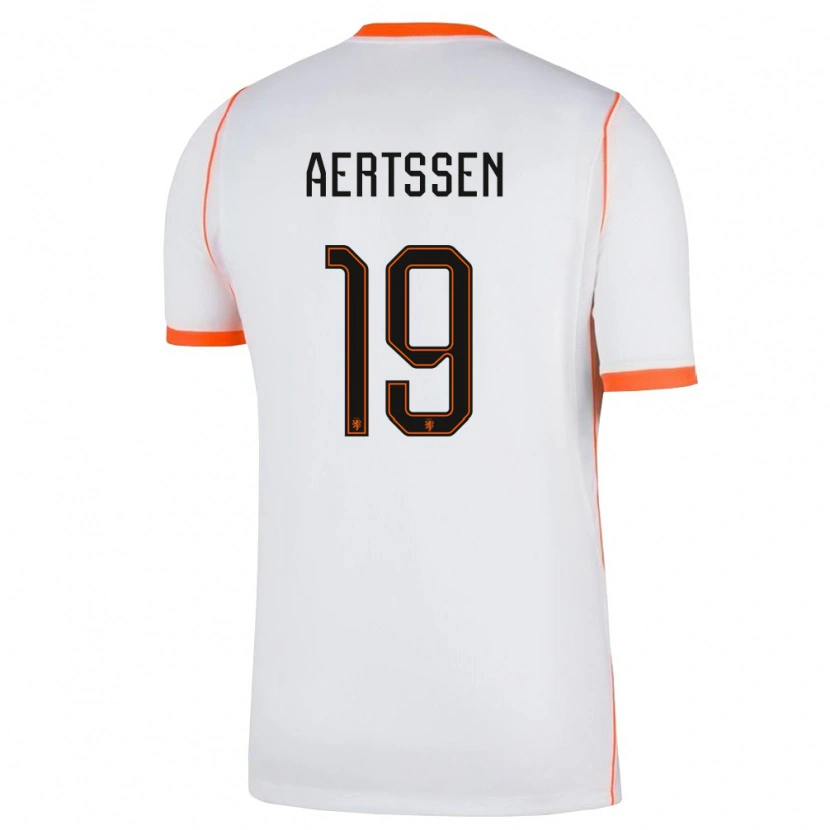 Danxen Women Netherlands Olivier Aertssen #19 White Orange Away Jersey 26-28 T-Shirt