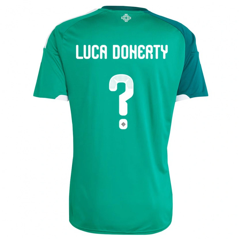 Danxen Kid Northern Ireland Luca Doherty #0 Green White Home Jersey 26-28 T-Shirt