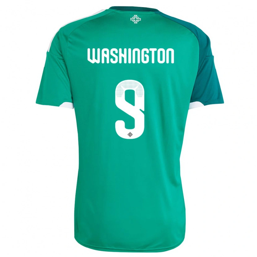 Danxen Kid Northern Ireland Conor Washington #9 Green White Home Jersey 26-28 T-Shirt