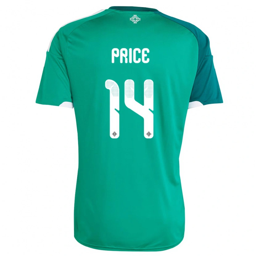 Danxen Kid Northern Ireland Isaac Price #14 Green White Home Jersey 26-28 T-Shirt