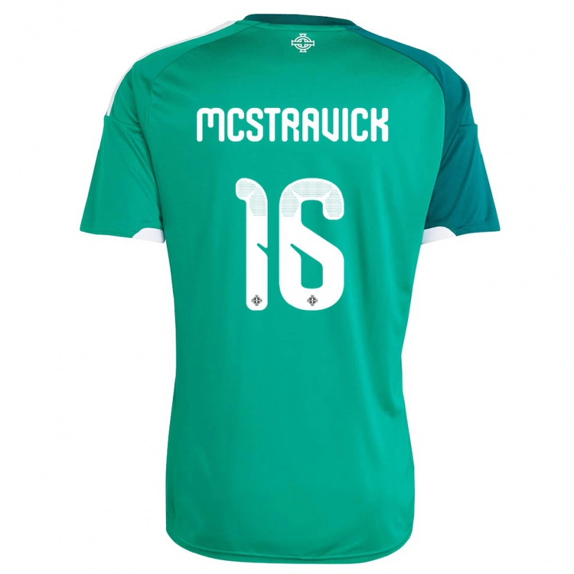 Danxen Kid Northern Ireland Liam Mcstravick #16 Green White Home Jersey 26-28 T-Shirt