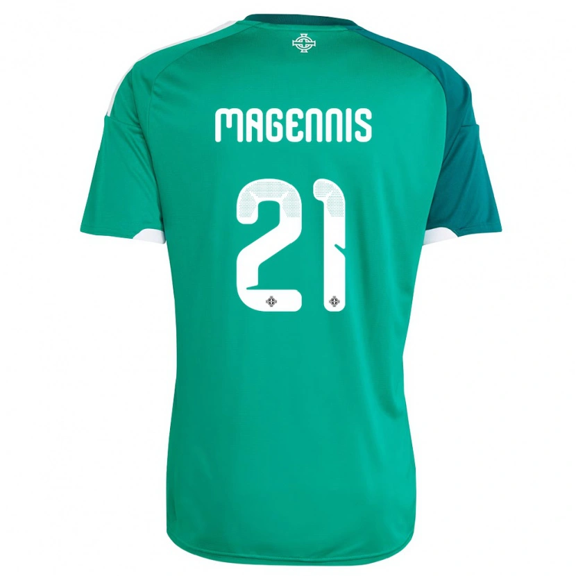 Danxen Kid Northern Ireland Josh Magennis #21 Green White Home Jersey 26-28 T-Shirt