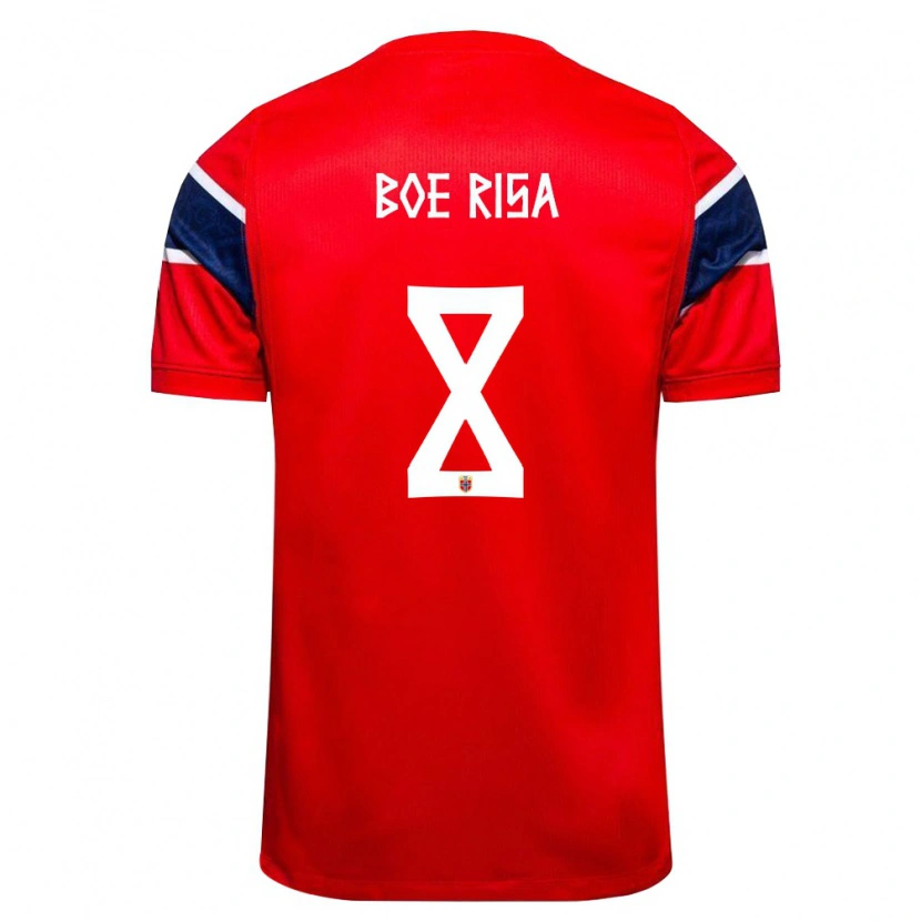 Danxen Kid Norway Vilde Bøe Risa #8 Red Navy White Home Jersey 26-28 T-Shirt
