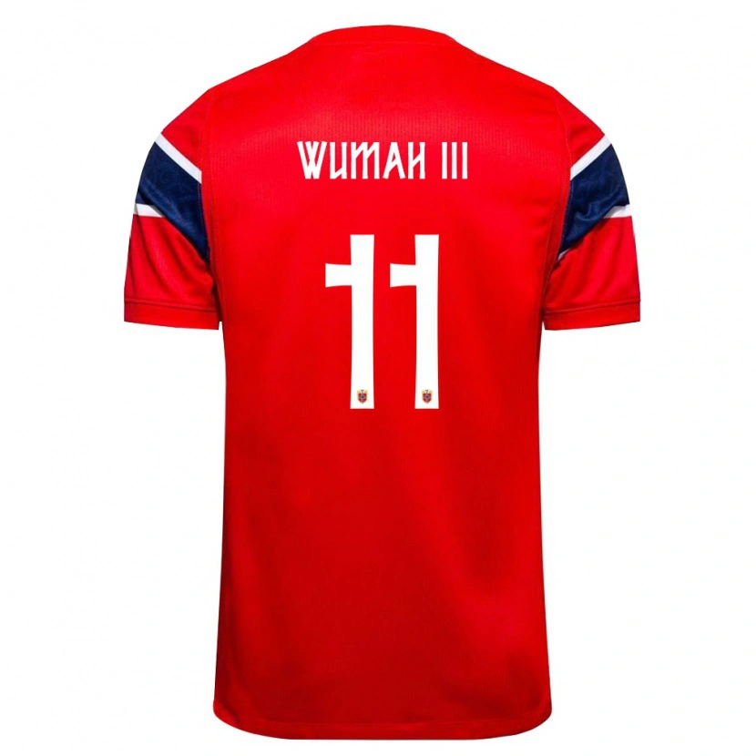 Danxen Kid Norway Edward Wumah Iii #11 Red Navy White Home Jersey 26-28 T-Shirt