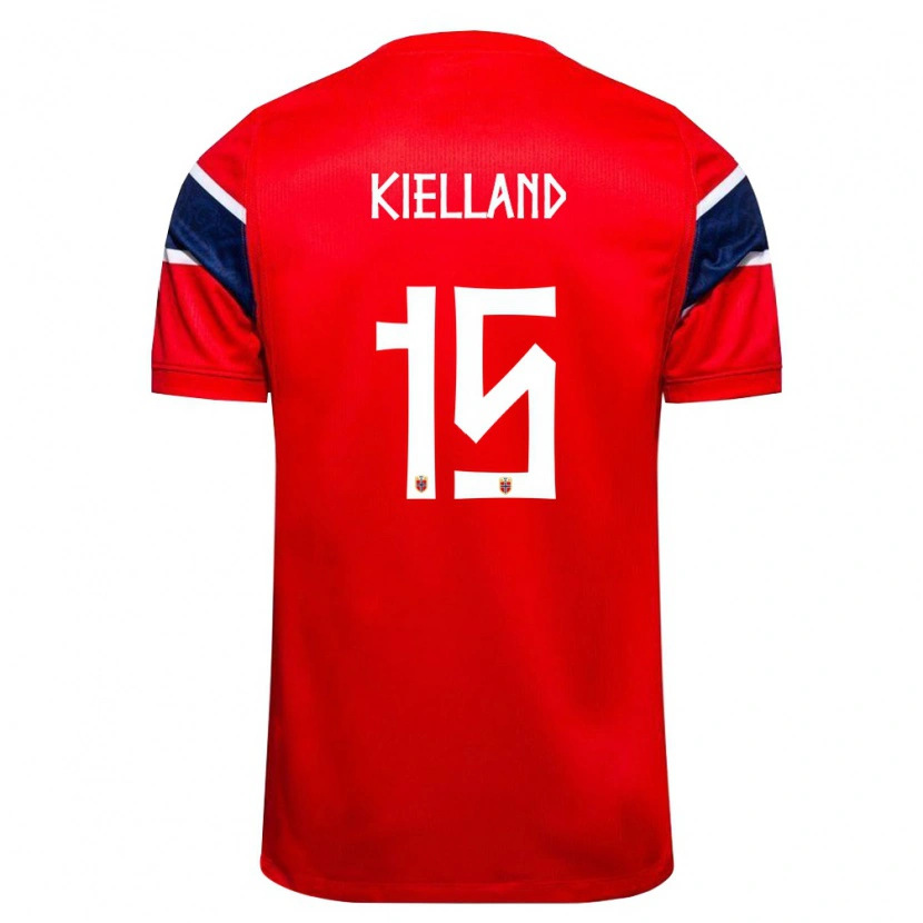 Danxen Kid Norway Justine Kielland #15 Red Navy White Home Jersey 26-28 T-Shirt