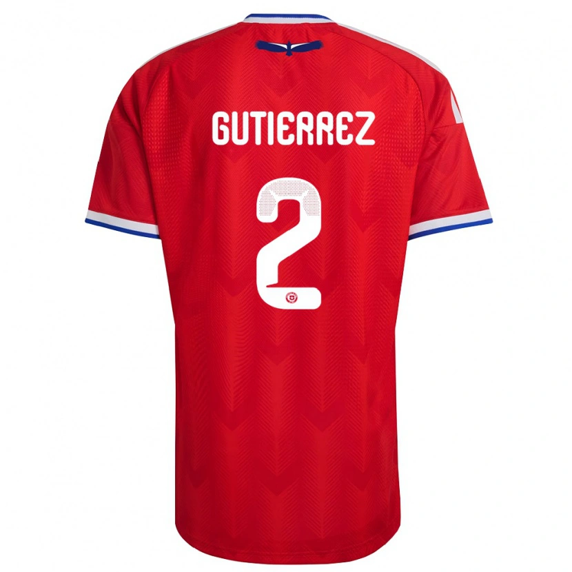 Danxen Kid Chile Joaquín Gutiérrez #2 Red White Blue Home Jersey 26-28 T-Shirt