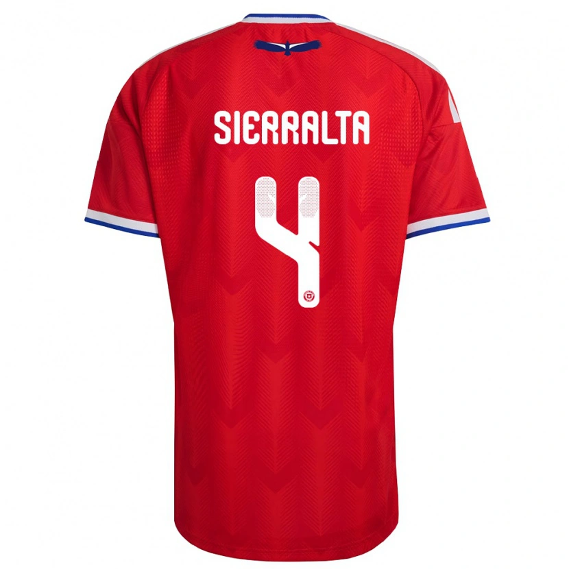 Danxen Kid Chile Francisco Sierralta #4 Red White Blue Home Jersey 26-28 T-Shirt