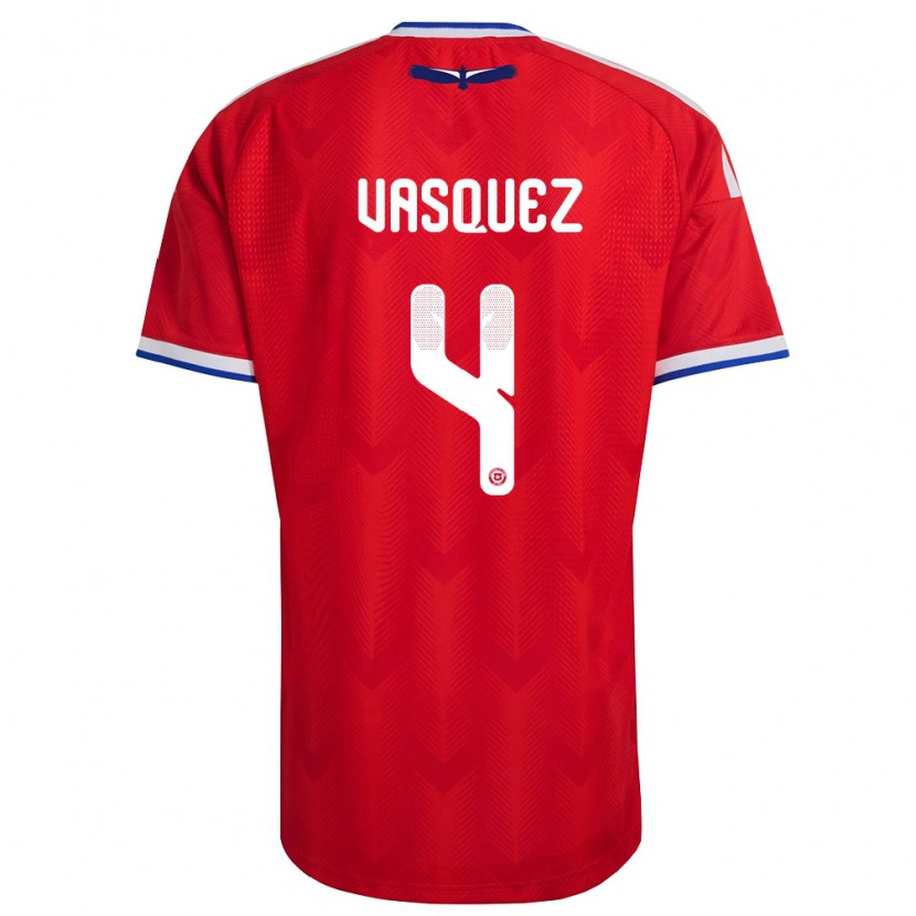 Danxen Kid Chile Matías Vásquez #4 Red White Blue Home Jersey 26-28 T-Shirt