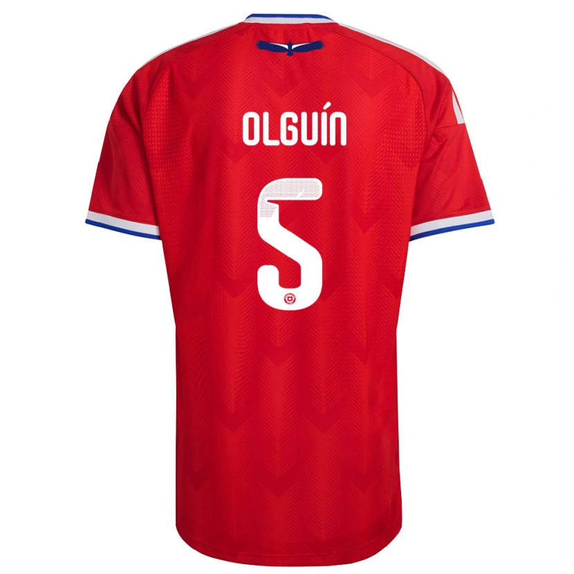 Danxen Kid Chile Alonso Olguín #5 Red White Blue Home Jersey 26-28 T-Shirt