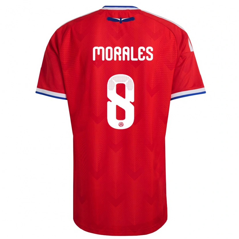 Danxen Kid Chile Cristopher Morales #8 Red White Blue Home Jersey 26-28 T-Shirt