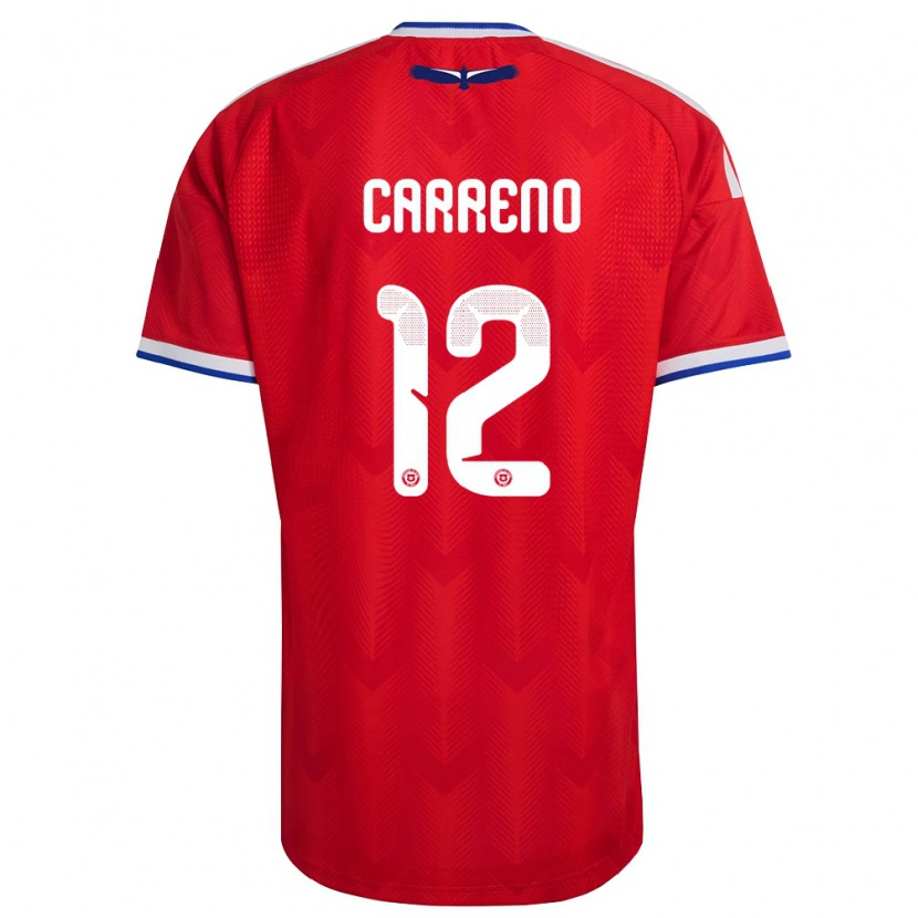 Danxen Kid Chile Diego Carreño #12 Red White Blue Home Jersey 26-28 T-Shirt