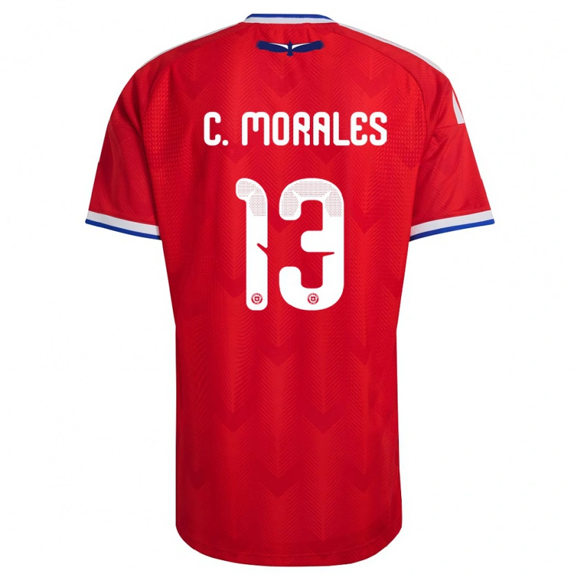 Danxen Kid Chile Cristián Morales #13 Red White Blue Home Jersey 26-28 T-Shirt