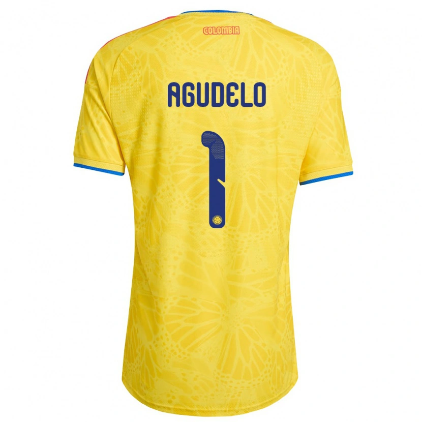 Danxen Kid Colombia Luisa Agudelo #1 Yellow Blue Red Home Jersey 26-28 T-Shirt