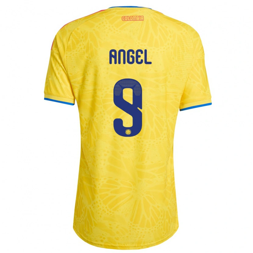 Danxen Kid Colombia Tomás Ángel #9 Yellow Blue Red Home Jersey 26-28 T-Shirt