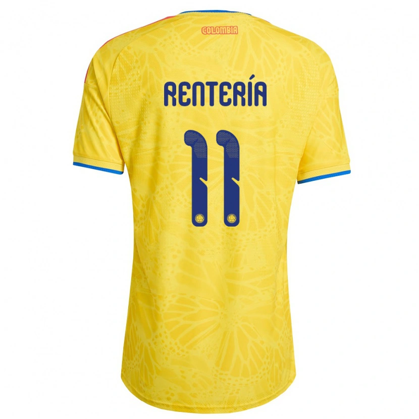 Danxen Kid Colombia Jhon Rentería #11 Yellow Blue Red Home Jersey 26-28 T-Shirt