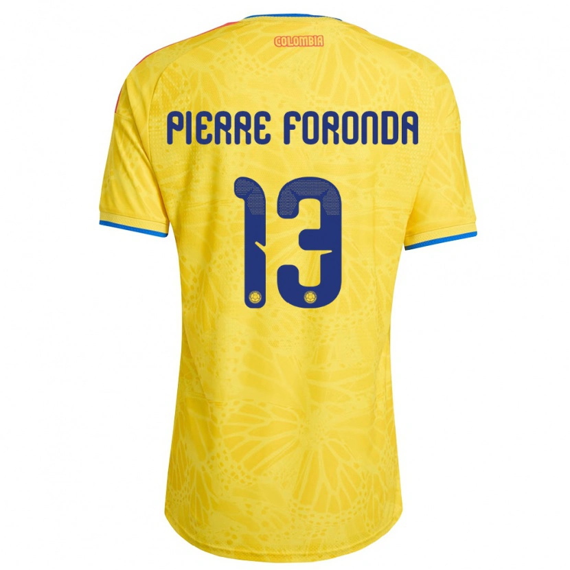 Danxen Kid Colombia Jean Pierre Foronda #13 Yellow Blue Red Home Jersey 26-28 T-Shirt