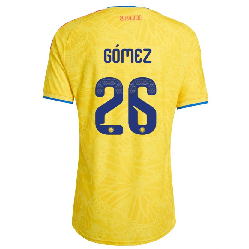 Danxen Kid Colombia Andrés Gómez #26 Yellow Blue Red Home Jersey 26-28 T-Shirt