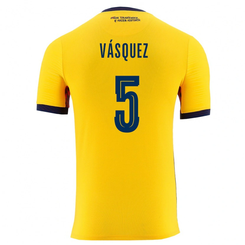 Danxen Kid Ecuador Marvin Vásquez #5 Yellow Navy Home Jersey 26-28 T-Shirt