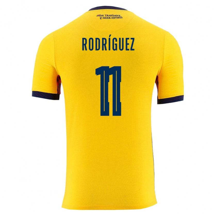 Danxen Kid Ecuador Kevin Rodríguez #11 Yellow Navy Home Jersey 26-28 T-Shirt