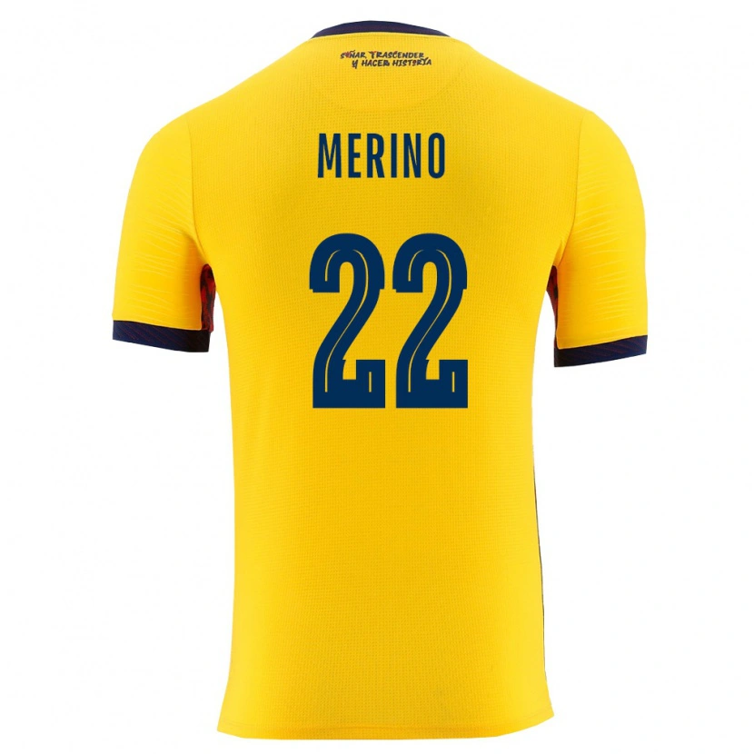 Danxen Kid Ecuador Matías Merino #22 Yellow Navy Home Jersey 26-28 T-Shirt