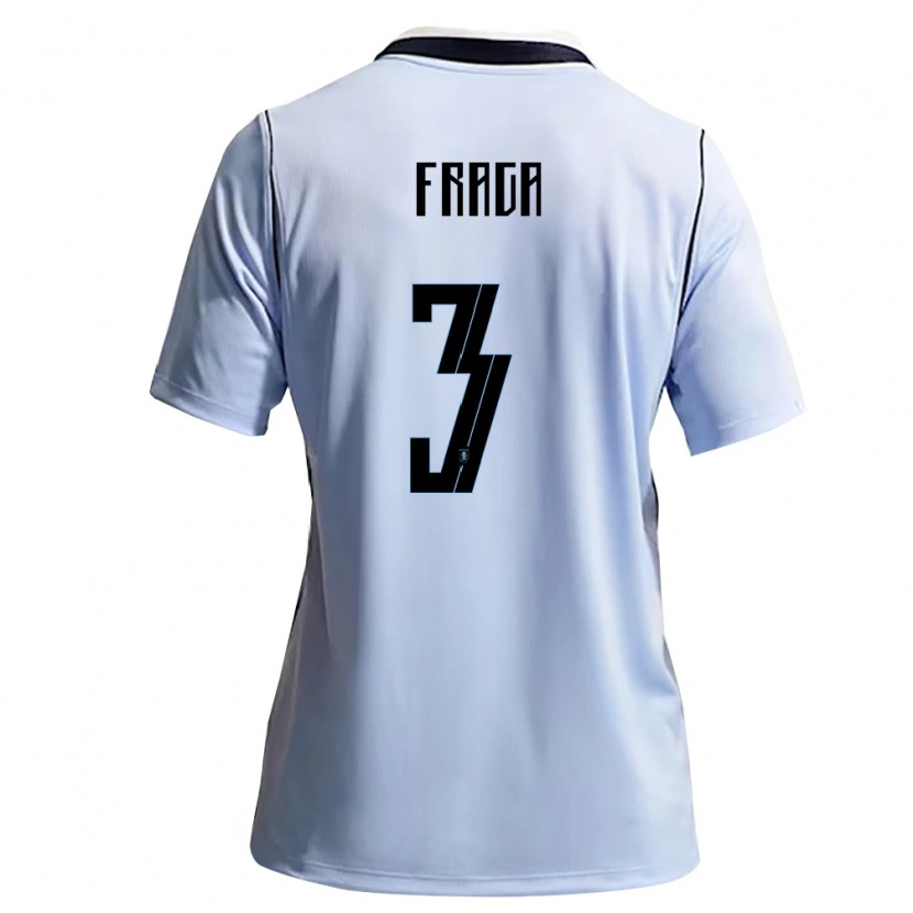 Danxen Kid Uruguay Luca Fraga #3 Sky Blue White Home Jersey 26-28 T-Shirt