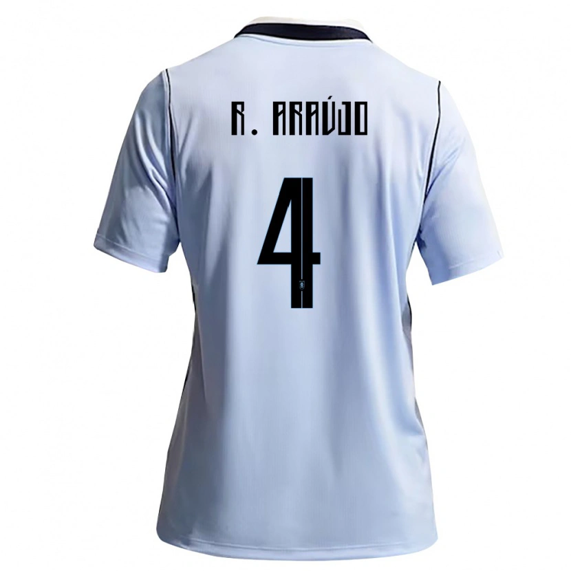 Danxen Kid Uruguay Ronald Araujo #4 Sky Blue White Home Jersey 26-28 T-Shirt
