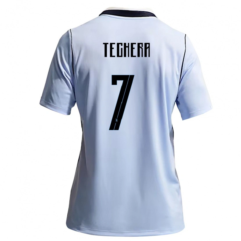 Danxen Kid Uruguay Facundo Techera #7 Sky Blue White Home Jersey 26-28 T-Shirt