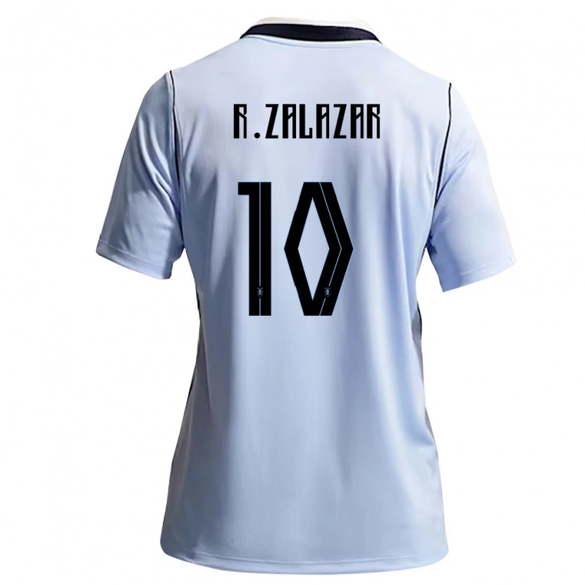 Danxen Kid Uruguay Rodrigo Zalazar #10 Sky Blue White Home Jersey 26-28 T-Shirt