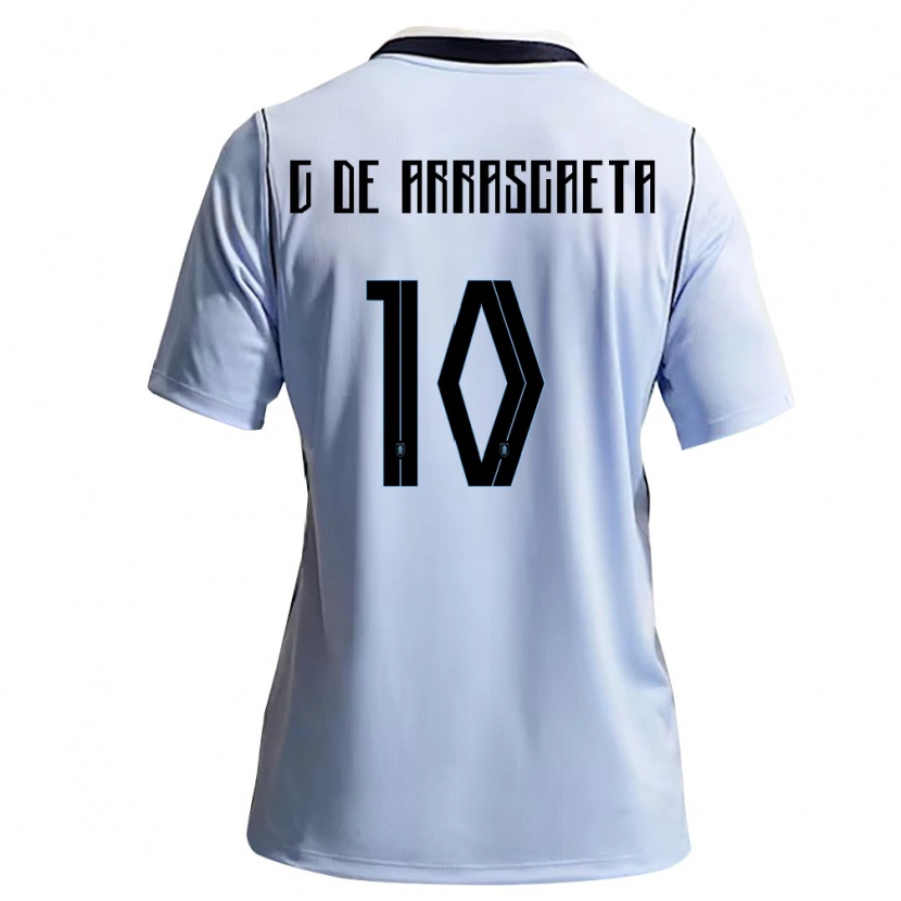 Danxen Kid Uruguay Giorgian De Arrascaeta #10 Sky Blue White Home Jersey 26-28 T-Shirt