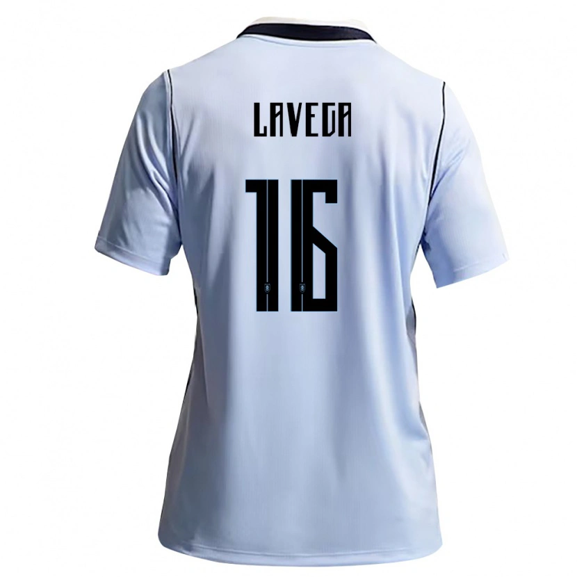 Danxen Kid Uruguay Joaquín Lavega #16 Sky Blue White Home Jersey 26-28 T-Shirt