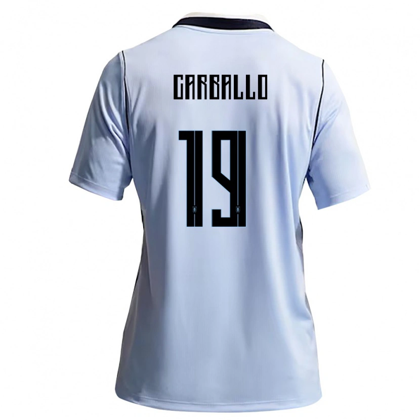Danxen Kid Uruguay Wendy Carballo #19 Sky Blue White Home Jersey 26-28 T-Shirt