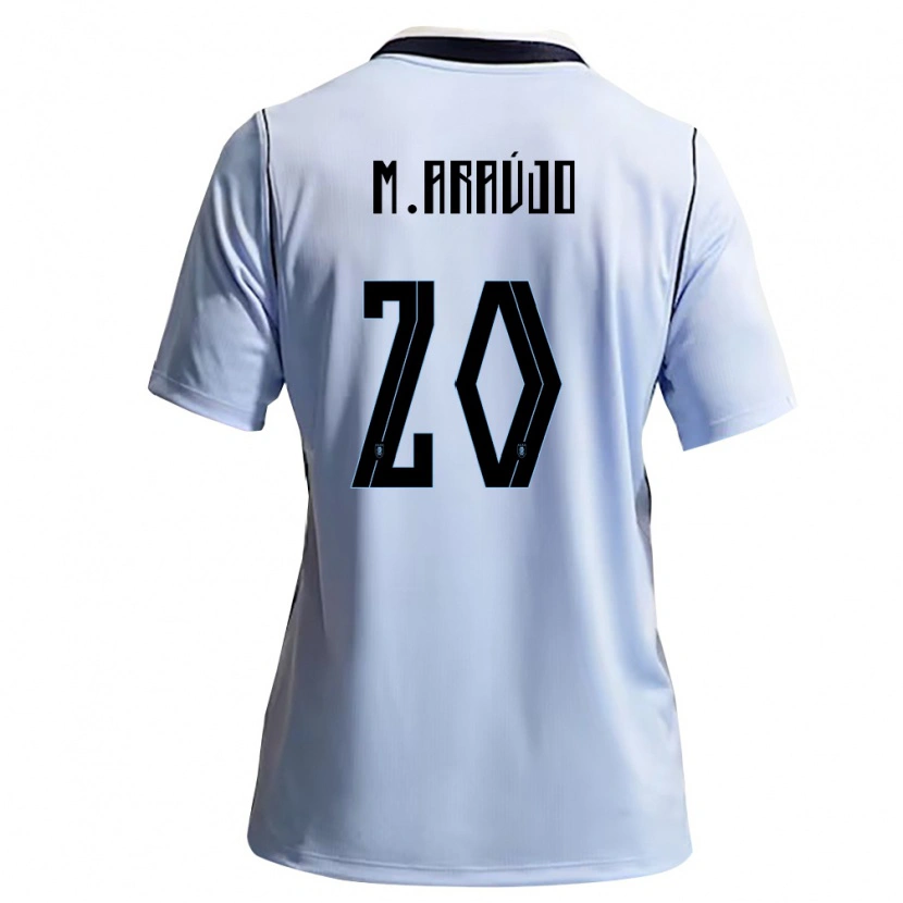 Danxen Kid Uruguay Maxi Araújo #20 Sky Blue White Home Jersey 26-28 T-Shirt