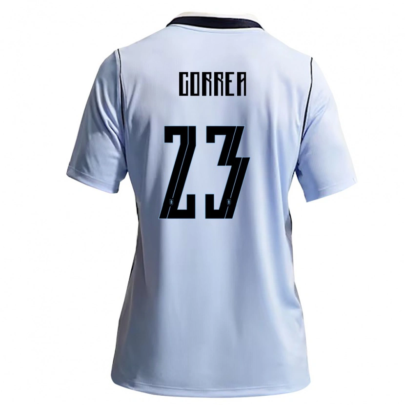Danxen Kid Uruguay Fabrizio Correa #23 Sky Blue White Home Jersey 26-28 T-Shirt