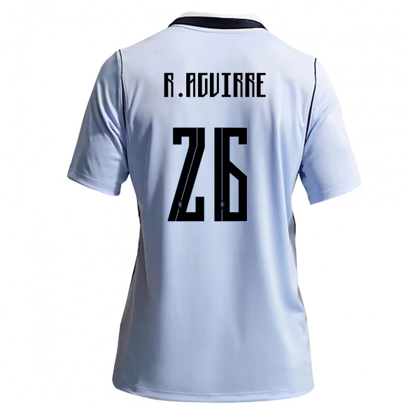 Danxen Kid Uruguay Rodrigo Aguirre #26 Sky Blue White Home Jersey 26-28 T-Shirt