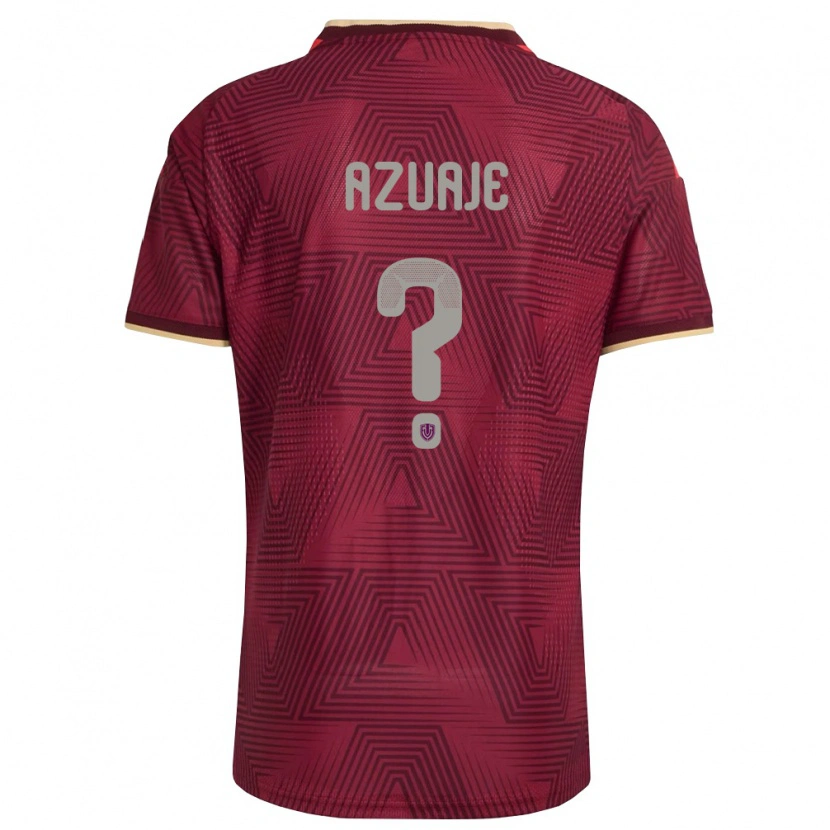 Danxen Kid Venezuela Ángel Azuaje #0 Burgundy Gold Yellow Home Jersey 26-28 T-Shirt