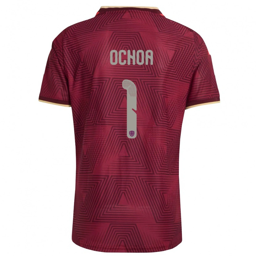Danxen Kid Venezuela Diego Ochoa #1 Burgundy Gold Yellow Home Jersey 26-28 T-Shirt