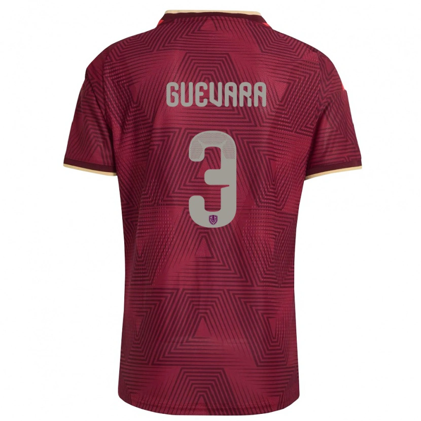 Danxen Kid Venezuela Nestor Guevara #3 Burgundy Gold Yellow Home Jersey 26-28 T-Shirt