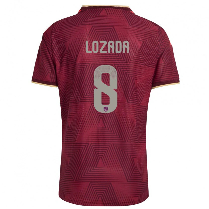 Danxen Kid Venezuela Román Lozada #8 Burgundy Gold Yellow Home Jersey 26-28 T-Shirt