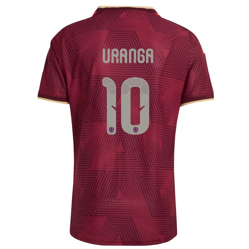 Danxen Kid Venezuela David Uranga #10 Burgundy Gold Yellow Home Jersey 26-28 T-Shirt