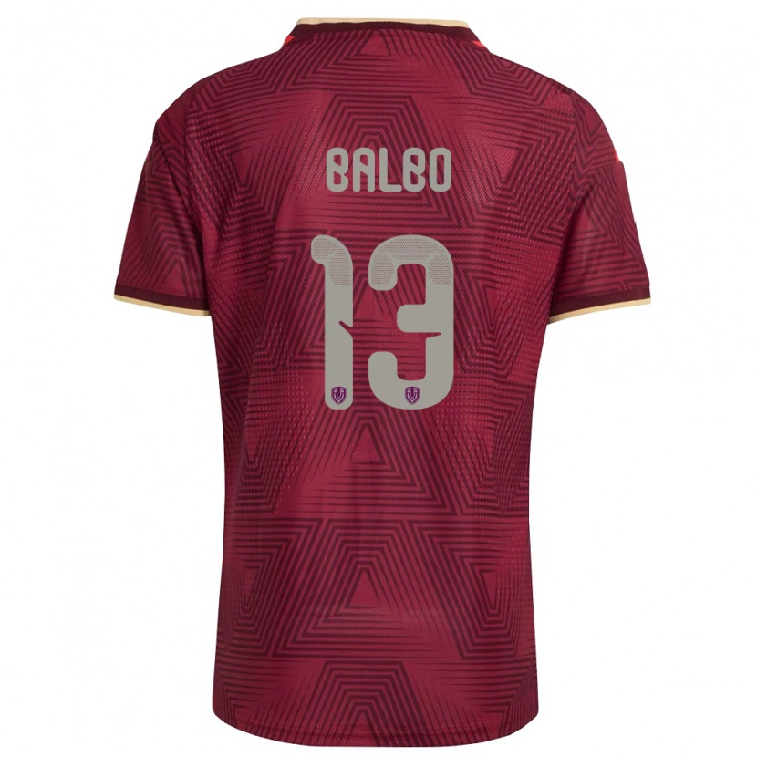 Danxen Kid Venezuela Luis Balbo #13 Burgundy Gold Yellow Home Jersey 26-28 T-Shirt