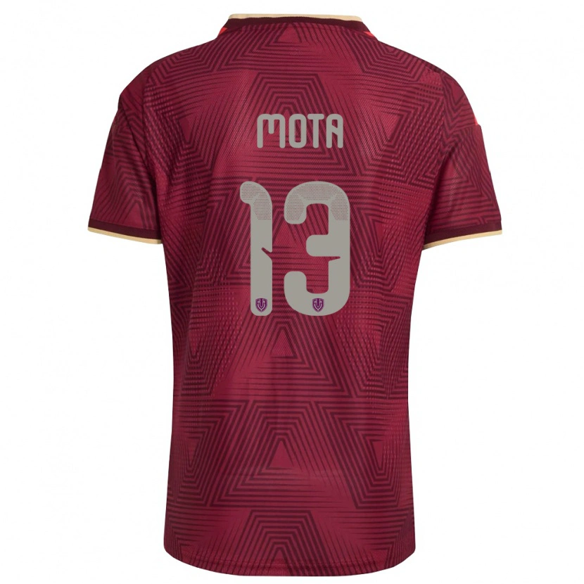 Danxen Kid Venezuela Angel Mota #13 Burgundy Gold Yellow Home Jersey 26-28 T-Shirt