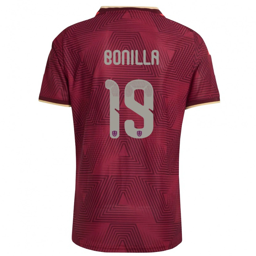 Danxen Kid Venezuela Edgar Bonilla #19 Burgundy Gold Yellow Home Jersey 26-28 T-Shirt