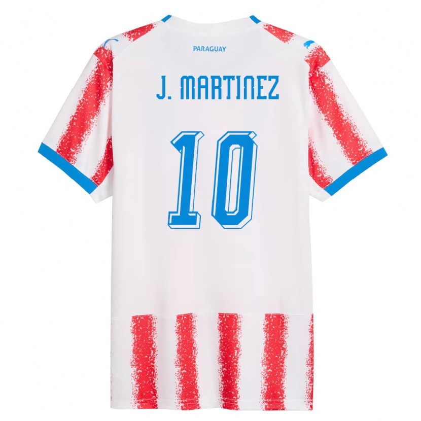 Danxen Kid Paraguay Jessica Martínez #10 White Red Blue Home Jersey 26-28 T-Shirt