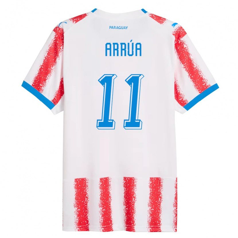 Danxen Kid Paraguay Enzo Arrúa #11 White Red Blue Home Jersey 26-28 T-Shirt