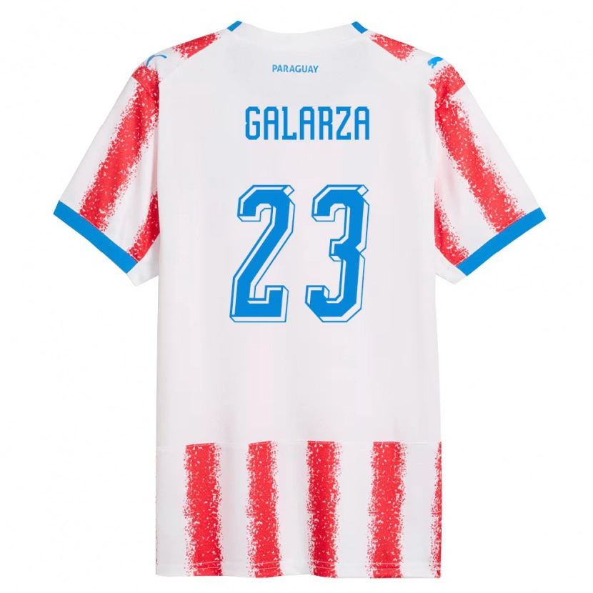 Danxen Kid Paraguay Matías Galarza #23 White Red Blue Home Jersey 26-28 T-Shirt